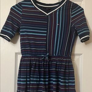 Tommy Hilfiger Striped Navy Kids Dress